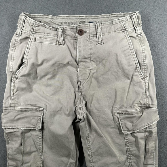 American Eagle Outfitters Cargo Pants Mens 28x30 Gray 360 Lived-In Flex Slim - Picture 4 of 13